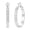 Silver-40mm, variant on 14K Gold Plated Hoop Earrings for Women, Hypoallergenic Lightweight Big Ribbed Hoops Earring, Jewelry Gifts