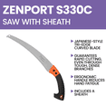 thumbnail image 4 of Zenport S330C Pistol Grip Saw, Curved, 13 Inch High Carbon Steel Blade, Black - 12 Pack, 4 of 5
