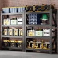 thumbnail image 4 of Welfiya 60"W Garage Shelving,4-Tier Heavy Duty Storage Shelves Unit with Adjustable Metal Shelf for Warehouse,Basement,Workshop,4500LBS,60"W x 20"D x 79"H,Black, 4 of 9