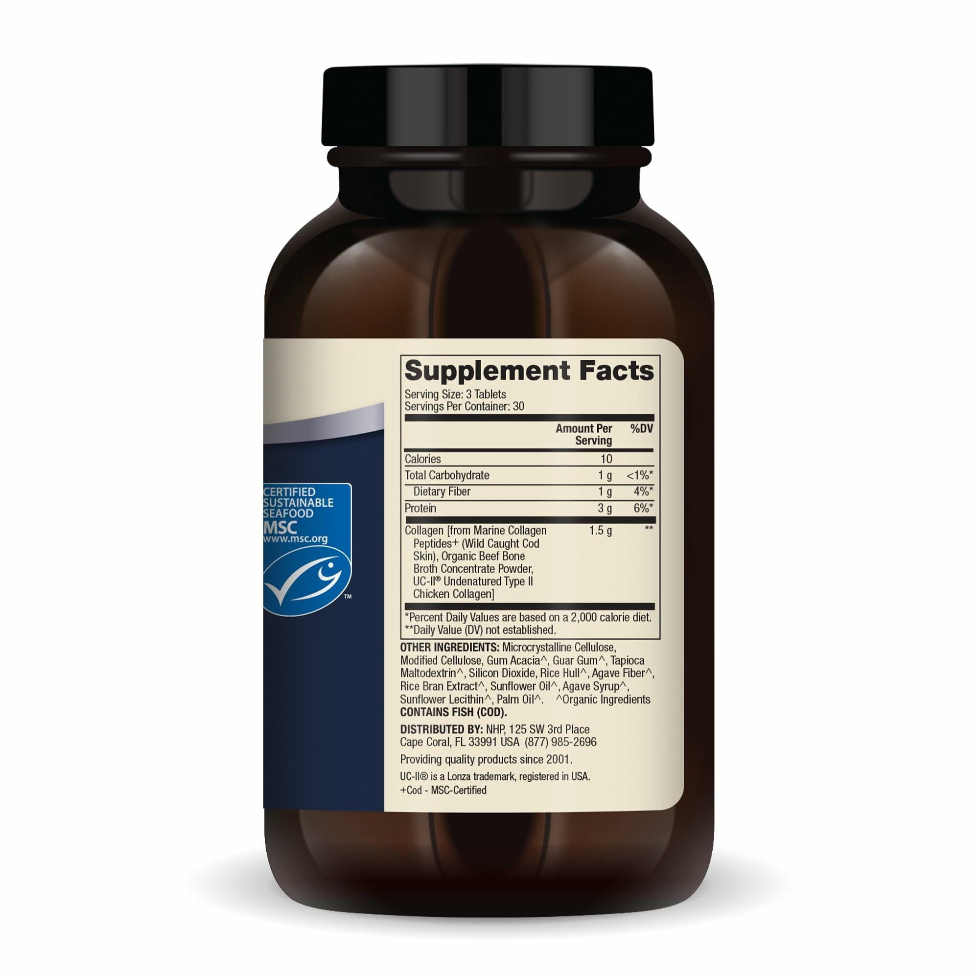 Dr. Mercola Collagen Complex - Supports Skin & Connective Tissue - Types I, II & III Collagen - Non-GMO, Gluten-Free & Soy-Free - 90 Tablets (30 Servings)