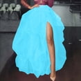 thumbnail image 2 of QHFBli Women Maxi Tulle Skirts Floor Length Layered A Line Elastic High Waist Split Long Tutu Puffy Mesh Tiered Skirt, 2 of 5