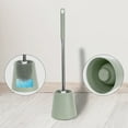 thumbnail image 3 of Unique Bargains Toilet Brush Round Head Stainless Steel Handle Green 1 Pc, 3 of 5