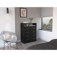 thumbnail image 2 of TUHOME Peru L Four Drawer Dresser - Color Black  Engineered Wood, 2 of 9