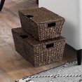 thumbnail image 5 of Set of 2 Water Hyacinth Storage Baskets with Tapered Bottoms and Lids (Medium/Large), Multipurpose Organizers for Laundry, Home, Bathroom, Office, Indoor, 5 of 5