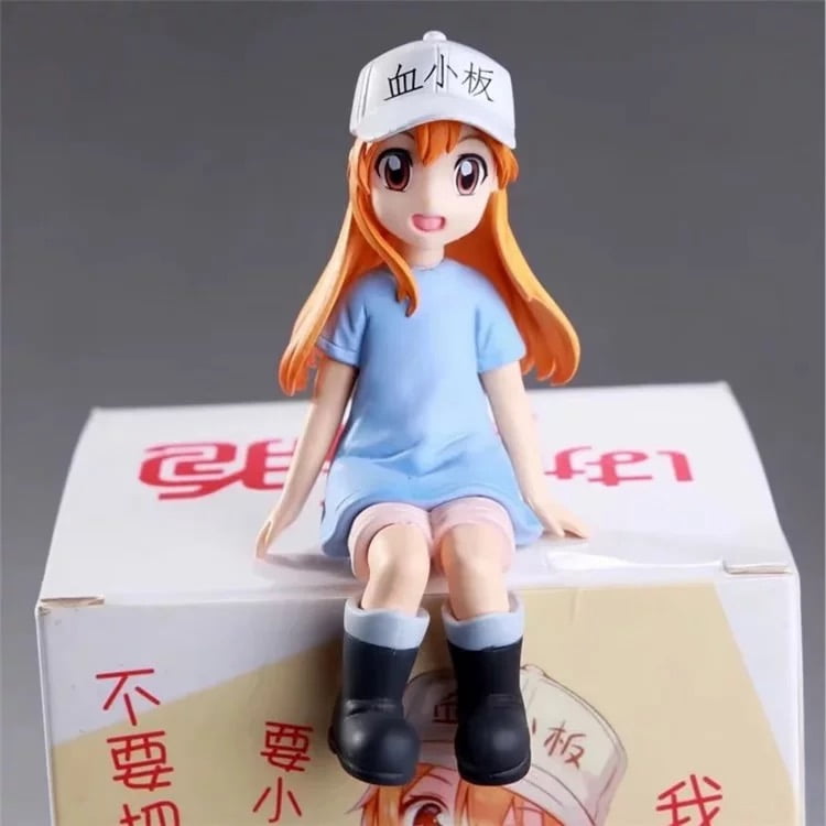 Newly Platelet Figure White Hat Platelet Figurine Anime Character Collection Decor Statue Model Desktop Decoration Ornament Gifts (c)