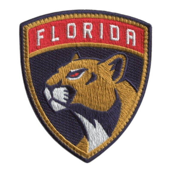Official Licensed Florida Panthers NHL Team Hook Patch for Backpacks (Small) (Not an Iron-on Patch)