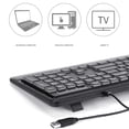 thumbnail image 2 of Yammee Large Print Computer Keyboard USB LED Keyboard Full Size Computer Keyboard with Customizable LED Backlit Lighting, 2 of 18
