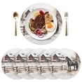 thumbnail image 5 of Ryvnso Horse Farmhouse Round Plate Mats Dining Table Placemat Set of 4 for Holiday Decoration, 5 of 7