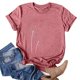 thumbnail image 2 of Blusa de camiseta informal con estampado de manga corta y cuello redondo de verano para mujer a la moda Fridja  hjk1343, 2 of 4