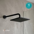 thumbnail image 4 of Regadera Brucke Cuadrada Tipo Lluvia Negra Mate Con Brazo, 4 of 5