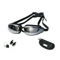 Adult Unisex Swim Goggles with UV Protection – Anti-Fog Mirror Coated Lenses, Leak-Free Fit, Adjustable Strap & Protective Storage Case TIKA