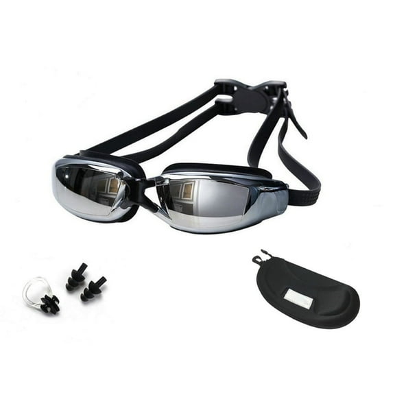 Adult Unisex Swim Goggles with UV Protection – Anti-Fog Mirror Coated Lenses, Leak-Free Fit, Adjustable Strap & Protective Storage Case TIKA