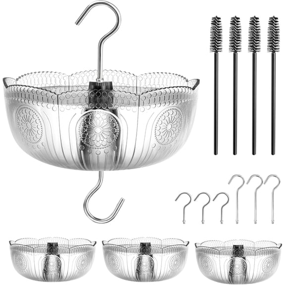 Ant Moat 4-Pack 6 Oz – Clear Large Capacity Vintage Guard for Hummingbird Feeders