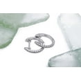 thumbnail image 4 of Diamond Huggies Hoop Earrings in 14k White Gold 0.12 tcw | Artisan Carat, 4 of 4