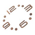thumbnail image 3 of DIY Wall Clock Numerals Kit Replacement Numbers For Decoration 1 Set Multi Color Wood, 3 of 5