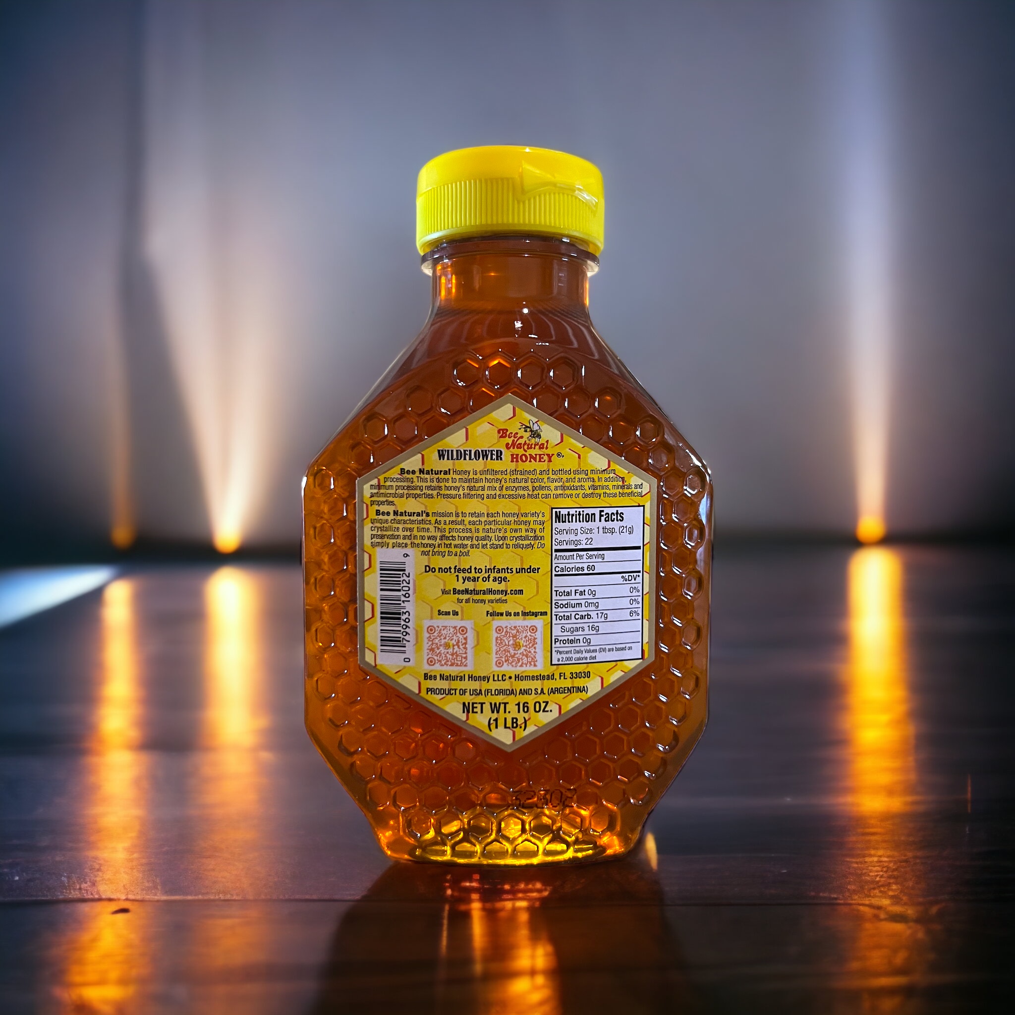 6 South Florida Wildflower Honey - 16 Ounces (6 Pack)
