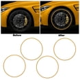 thumbnail image 3 of 4pcs Wheel Rim Protector Curb Rash Prevention Self Adhesive Universal Aluminium Alloy Rim Guard Trim Rings for 19 Inch Hub Car Rim Protector, 3 of 7