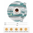 thumbnail image 6 of 13 Inch Round Placemats Set of 4, Blue Gray Stripes Non Slip Heat Insulation PP Table Mats, Watercolor Modern Abstract Minimalist Washable Place Mats for Kitchen Dining Party Table Decor, 6 of 7