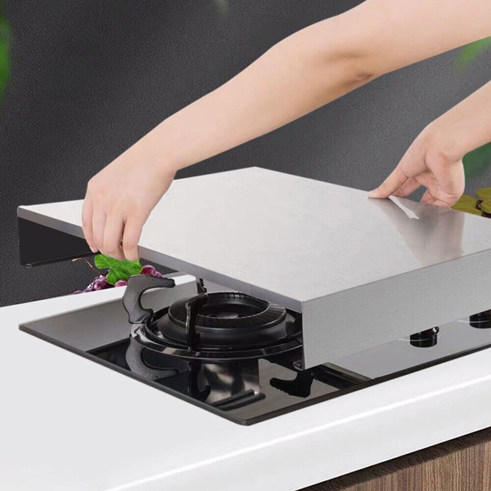 Kitchen Stove Top Cover Stainless Steel Gas Stove Sink Protective Cover Bracket 40*30*5cm