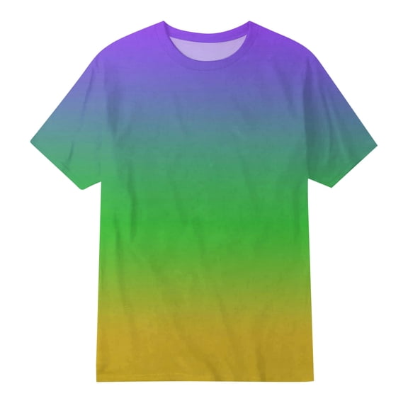 JAJAHO Kids Short Sleeve T Shirts Boys Girls Summer Top Carnival Graphic T Shirt For Boys Girls Kids Fashion Casual Short Sleeve Tee Gradient Printed Crewneck Party Wear Stylish Tops