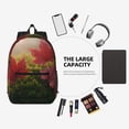 thumbnail image 6 of 17in Backpack With Pocket Adjustable Shoulder Strap Large Capacity Zipper Opening And Closing Double Pull Head Zipper For Work Travel Sports Autumn Leaves Closeup, 6 of 8
