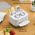thumbnail image 5 of XMMSWDLA Tissue Box Cover/Multifunction Remote Control Holder for Pens/Cell Phone,Facial Tissues Napkin Dispenser/Holder,Desk Organizer Storage Box for Office/Home Coffee Table with Storage, 5 of 6