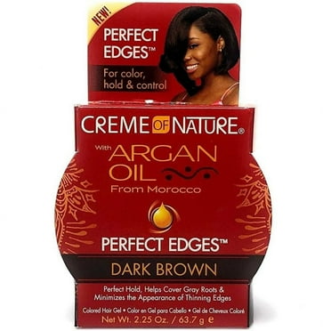 Creme of Nature Argan Oil Edge Gel Dark Brown 2.25 oz.