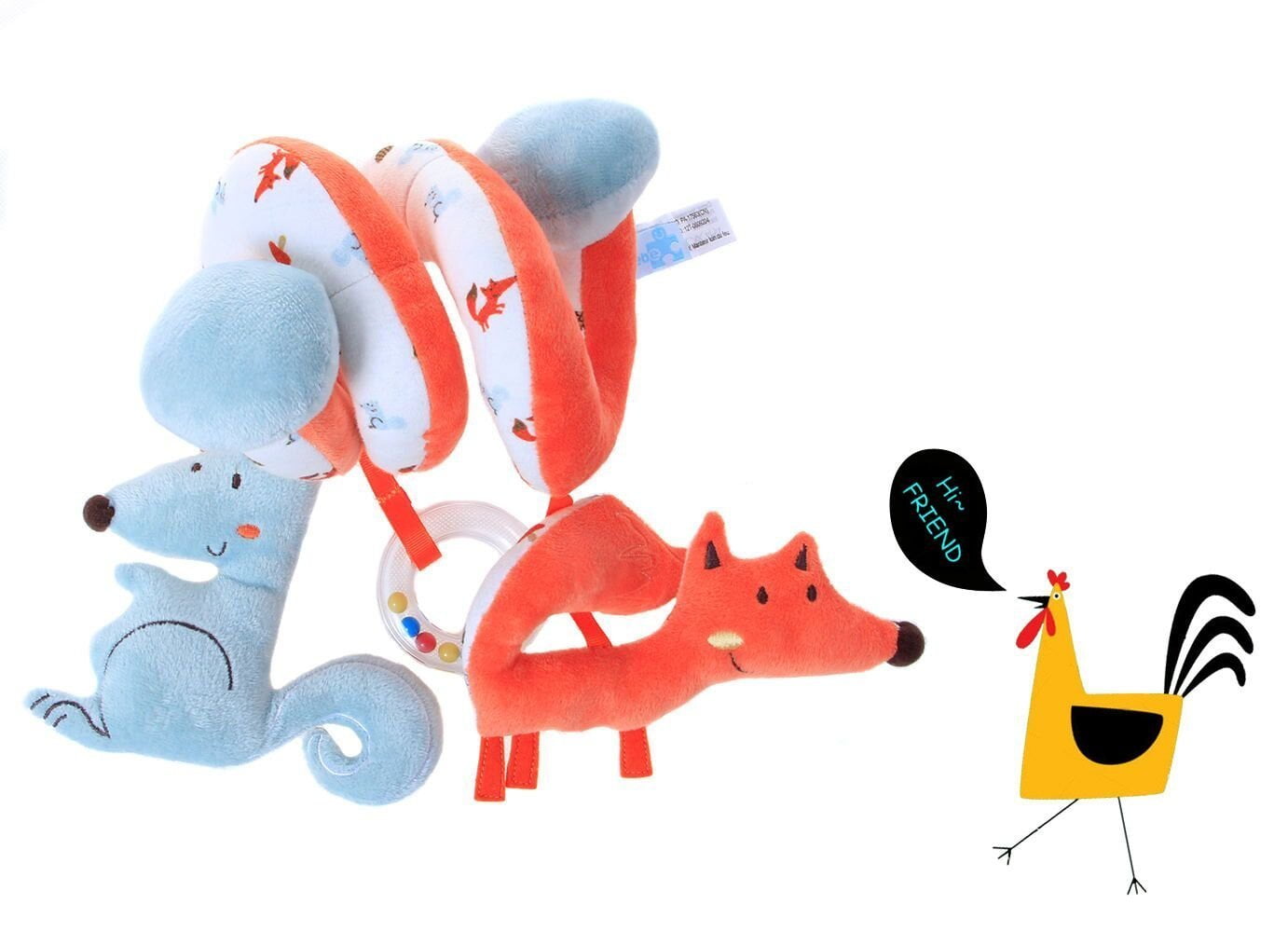 fox car seat toy