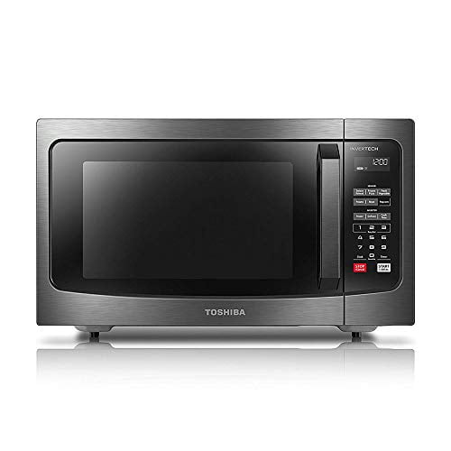 Toshiba em131 a5 C-bs Horno de microondas, 1.1 pies cúbicos, color negro acero inoxidable, Premium (invertech), Acero inoxidable negro, 1