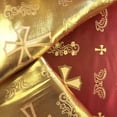 thumbnail image 4 of Metallic Clerical Church Cross Brocade Fabric 58/60" Wide Sold By The Yard Many Colors (Burgundy / Gold), 4 of 5