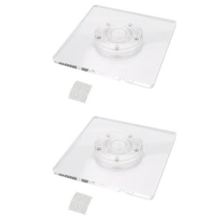 Acrylic Square Cookie Decorating Turntable Cookie Stencils Holder Cookie  Sugar Turntable Swivel for Royal Icing(5.9In) 