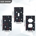 thumbnail image 7 of Yayeee Duplex Wall Plate 1-Gang 4.5"x2.7" Home Receptacle Light Switch Decorative Outlet Cover, Blue Stars Pattern, 7 of 7