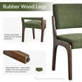 thumbnail image 6 of Dining Chair Set of 4, Upholstered Wooden Dining Chairs with Solid Wood Legs, Farmhouse Dining Room Chair, Kitchen Chair for Dining Room,Green, 6 of 9