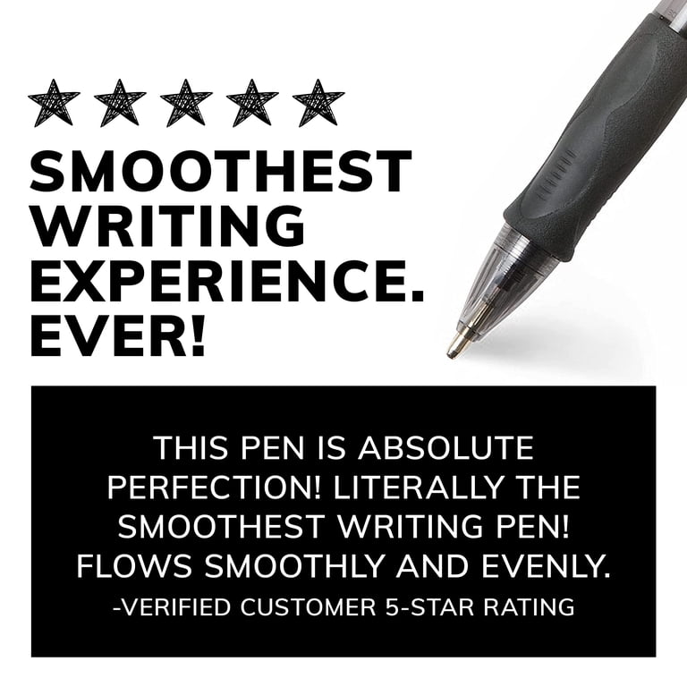 Bold Retractable Ballpoint Pens, 1.6mm, Black, 12 Pack photo 8