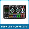 thumbnail image 2 of F999 Sound Card Audio Mixer Live Sound Card Voice Changer Mixing Console Amplifier Sound Card Phone Computer Universal, 2 of 5