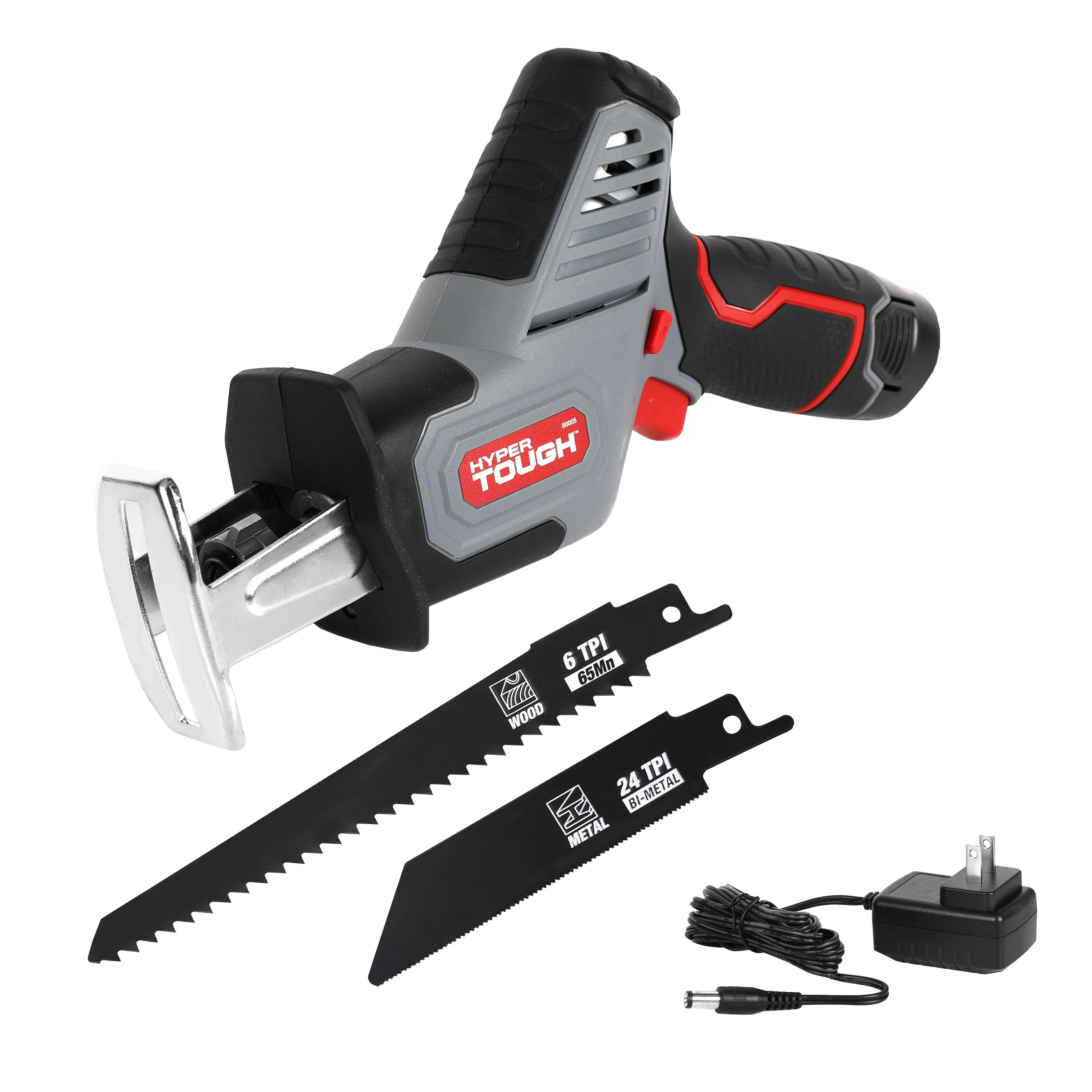 Hyper Tough 12V Max Lithium-Ion Compact Reciprocating Saw with 1.5Ah Battery and Charger