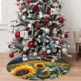 thumbnail image 5 of Sikiie Starry Sky Sunflower 30-48 inches {designName} Print Christmas Tree Skirt Snowman Xmas Tree Skirt with Edge Christmas Decorations for Holiday Party30", 5 of 7