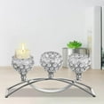 thumbnail image 2 of Candelabro de cristal de estilo europeo de 3 brazos para bodas y Navidad. Plata, 2 of 7
