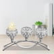 thumbnail image 2 of Candelabro de cristal de estilo europeo de 3 brazos para bodas y Navidad. Plata, 2 of 7