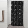 thumbnail image 2 of Black White Cat Snake Book Moon Star Pattern Shower Curtain 36"x72" ,Bathroom Decorative Shower Curtains Set with 12 Hooks,Modern Waterproof Washable Shower Curtain, 2 of 6
