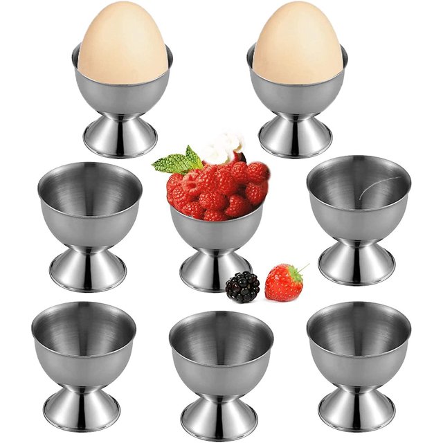 Juego De 4 Piezas Sincero Huevera De Acero Inoxidable Soporte Para Huevos
