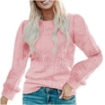 thumbnail image 2 of RXIRUCGD Hauts Confortables à Manches Longues pour Femmes, Hiver, Rose, Taille : L, 2 of 4