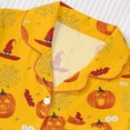 thumbnail image 6 of FASHOFT Halloween Pajama Sets for Women 2 Piece Cute Ghost Pumpkin Printing Button Up Pjs Short Sleeve Sleepwear Notch Collar Bride Soft Comfy Pj Lounge Sets Yellow XXL, 6 of 9