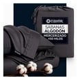 thumbnail image 1 of Juego De Sábanas Matrimonial Algodón Mercerizado Premium 450 Hilos Esquimal, Certificación Oeko-tex, Grafito, 1 of 7