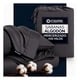 thumbnail image 1 of Juego De Sábanas Individual Algodón Mercerizado Premium 450 Hilos Esquimal, Certificación Oeko-tex, Grafito, 1 of 7
