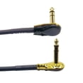 thumbnail image 2 of Cable TRS Stereo de Guitarra WJSTN Perfil Bajo ángulo Recto 1/4 pulgadas, Negro, Paquete de 2 Unidad, 2 of 5