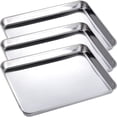 thumbnail image 1 of Bandeja LaBaider de acero inoxidable, paquete de 3 (27 x 20 x 2,5 cm), tipo plano, 1 of 7
