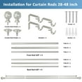 thumbnail image 6 of Ridicili 5/8" Telescoping Double Curtain Rods with Volle Finials, Pewter,28"-48", 5/8 Inches Front and 1/2 Inches Back Double Window Drapery Rod, 6 of 6