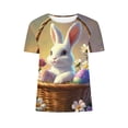 thumbnail image 5 of Womens Casual Tops Short Sleeve Crewneck Cute Easter Print T Shirt Loose Fit Summer Blouse 2026 Easter T Shirt Women, 5 of 5
