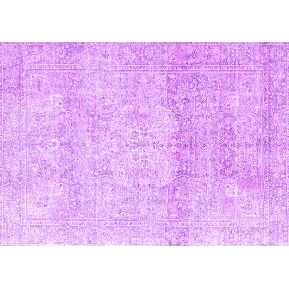 Ahgly Company Indoor Rectangle Persian Purple Traditional Area Rugs, 4' x 6'